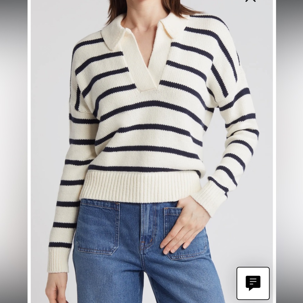 Madewell Dedham Stripe Polo Sweater